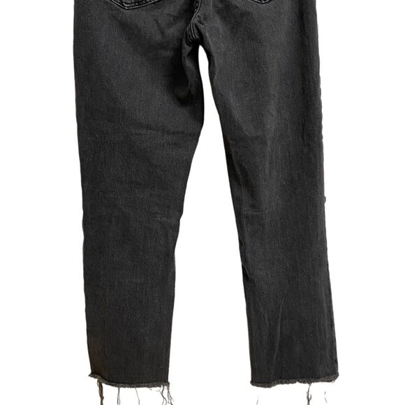 Forever 21 High Waist Mom Jeans Size 25 Faded Black Ripped Distressed Grunge - Picture 11 of 16